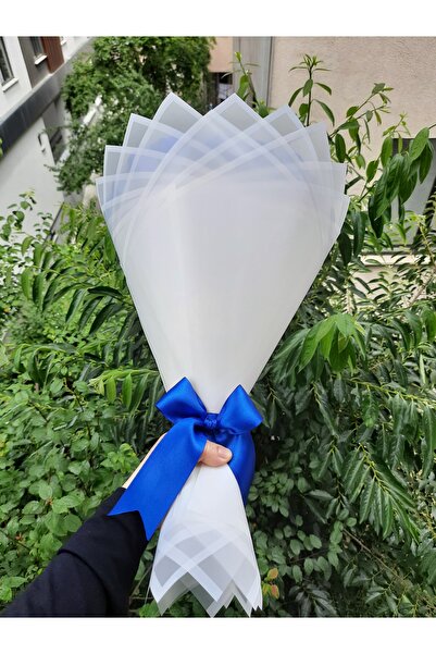 BUKET DÜNYASI 41 Li Led Işıklı Solmayan Gül Buketi MAVİ Gül Dışı BEYAZ Isteme, Söz, Nişan, Mezuniyet Için Ideal