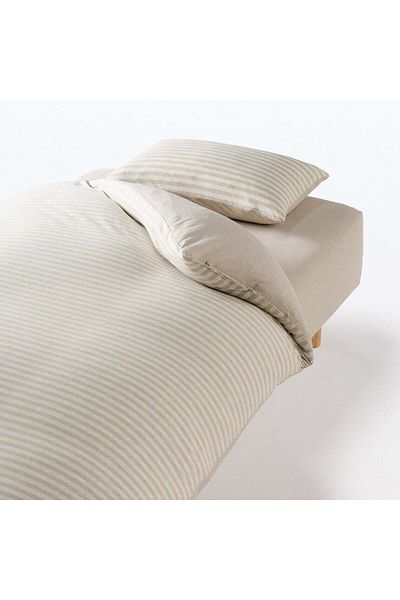 Muji Cotton Jersey Fitted Sheet, Double, W140 x L200 x D18-28 cm