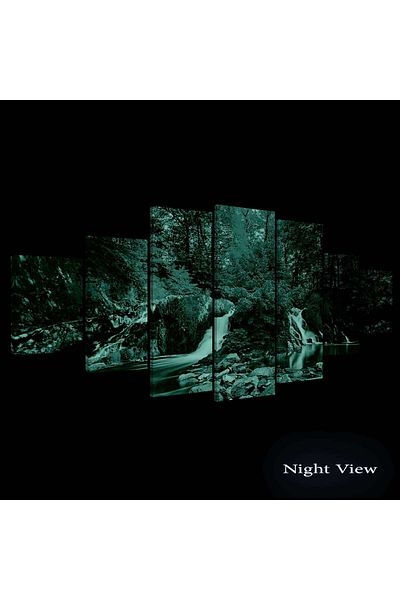 startonight Set Tablou DualView Startonight Padure verde, 7 piese, 100 x 240 cm