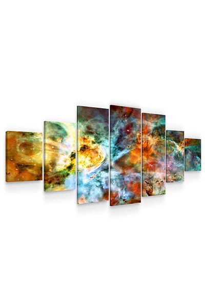 startonight Set Tablou DualView Startonight Nebula din spatiu, 7 piese, 100 x 240 cm
