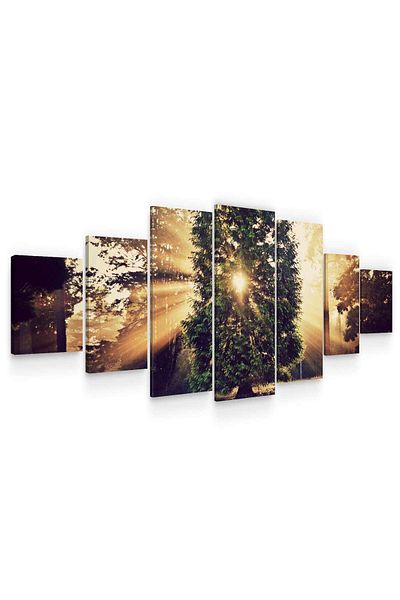 startonight Set Tablou DualView Startonight Razele soarelui, 7 piese, 100 x 240 cm
