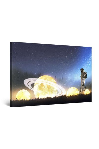 startonight Tablou DualView Startonight Astronautul, 90 cm x 60 cm