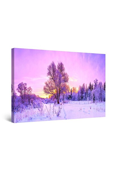 startonight Tablou DualView Startonight Rasarit pe timp de iarna, 80 cm x 120 cm