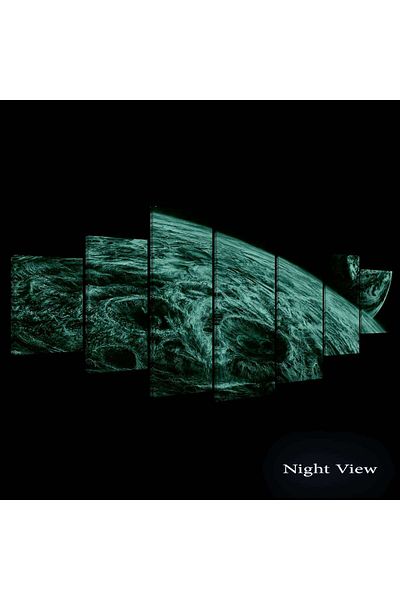 startonight Set Tablou DualView Startonight Planeta colorata, 7 piese, 100 x 240 cm