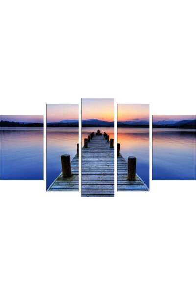 startonight DualView Startonight Beach Purple Painting Set, 5 pieces, 90 x 180 cm