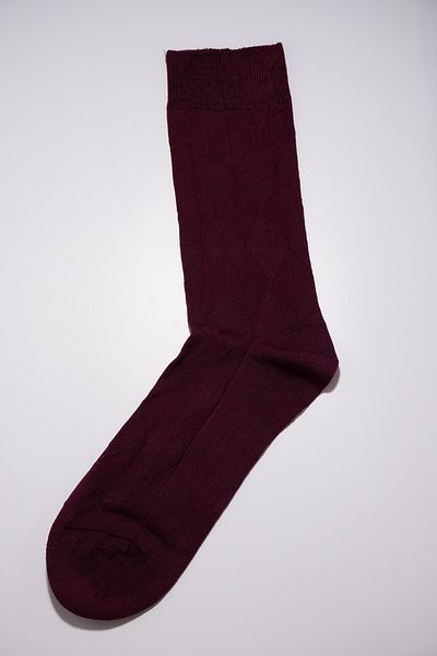 Rumon Mercerized Embossed Diamond Patterned Men's Socks