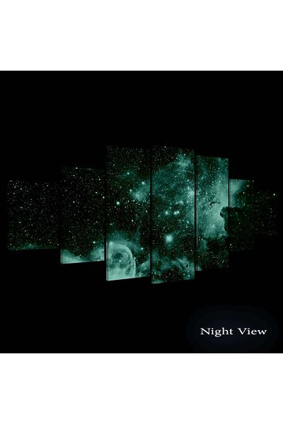 startonight Set Tablou DualView Startonight Spatiu cosmic, 7 piese, 100 x 240 cm