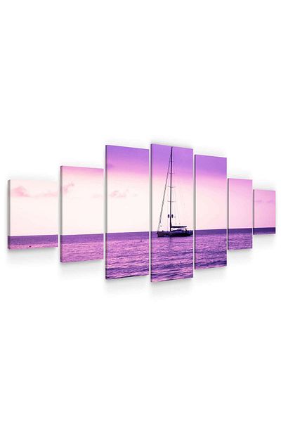 startonight Set Tablou DualView Startonight Ocean violet, 7 piese, 100 x 240 cm