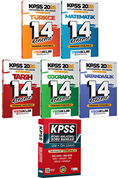 Yediiklim Yayınları Ortaöğretim Türkçe Matematik Tarih Coğrafya Vatandaşlık 1...