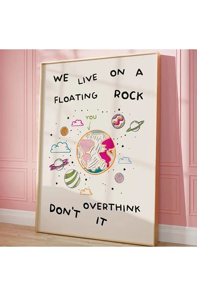 512 STORE Aesthetic Space Theme Planets Frameless Painting Poster