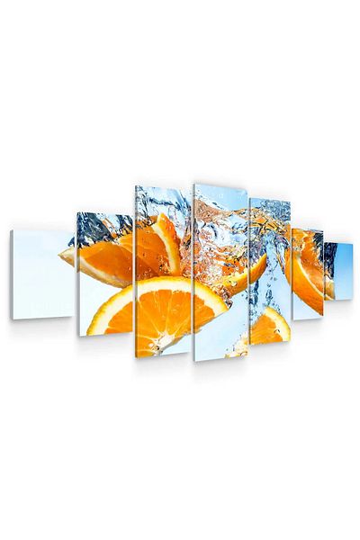 startonight Set Tablou DualView Startonight Portocale, 7 piese, 100 x 240 cm
