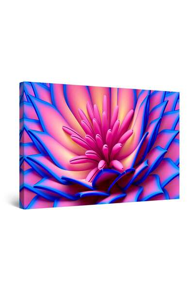 startonight Tablou DualView Startonight Floare in Roz Albastrui, 90 cm x 60 cm