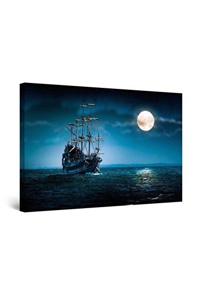 startonight Tablou DualView Startonight Corabie si luna, 80 cm x 120 cm