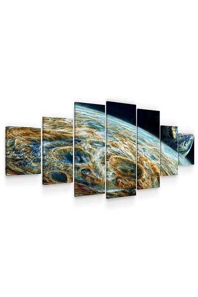startonight Set Tablou DualView Startonight Planeta colorata, 7 piese, 100 x 240 cm