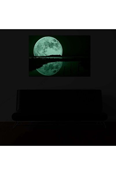 startonight Tablou DualView Startonight Luna plina in apa, 80 x 120 cm
