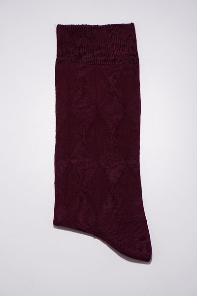 Rumon Mercerized Embossed Diamond Patterned Men's Socks