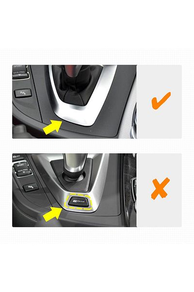 LUXE AKSESUAR Bmw (3-5 Series) F10 F18 F30 F31 F20 F21 F22 Carbon Fiber Gear Shift Knob Cover Protection Set of 2