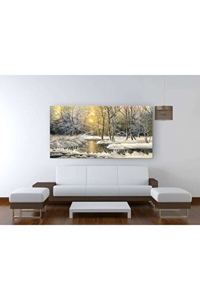 startonight Tablou DualView Startonight Iarna pe lac, 60 x 120 cm
