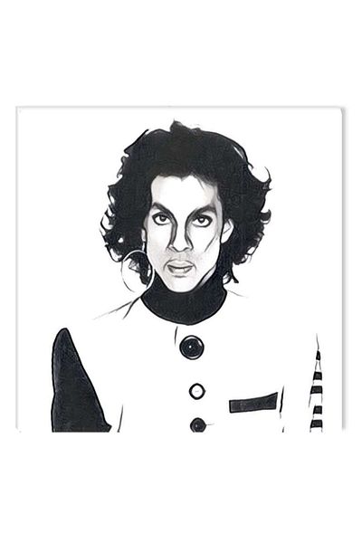 startonight Tablou Alb-Negru Abstract Startonight, Prince, 80 x 80 cm