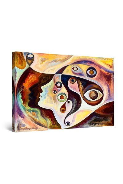 startonight Tablou DualView Startonight Contururi Abstracte, 120 cm x 80 cm