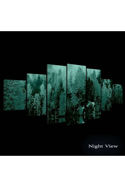 startonight Set Tablou DualView Startonight Toamna pe lac, 7 piese, 100 x 240 cm