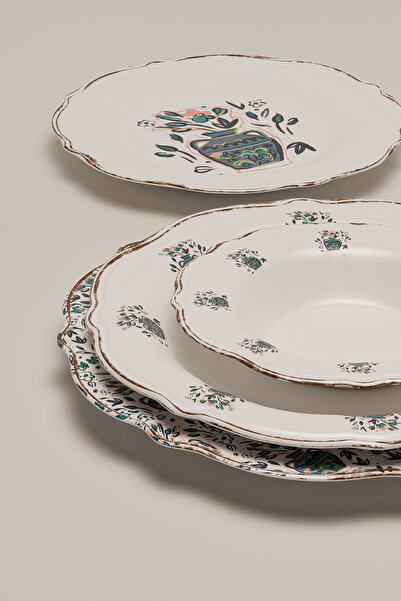 DS Home&Design Fulya Blue Vase Yemek Takımı 6 Kişilik 24 Parça DSC101022