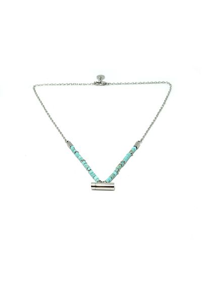 tzachebot Mediterranean vibes silver aromatherapy necklace, with diffuser for essential oil or perfume