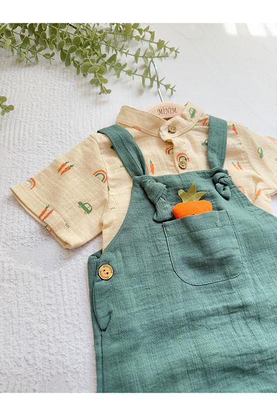 Minim Carrot Toy Salopet Set