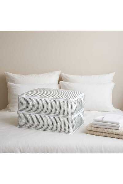 Textia Home Underbed Storage – Set of 2 – Multi-Purpose Organizer with Drop Pattern – 22×62×46 cm