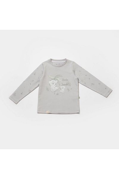 MBB ETİCARET Bibaby Biorganic Koala Jumper Pajama Set 59778 Gray