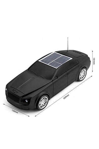 Generic Car-Shaped Bluetooth Speaker – Solar Charging, FM Radio & Flashlight (Black)