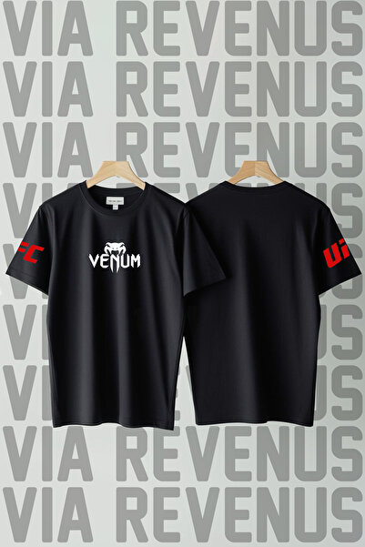 Vordevia Tricou unisex cu mâneci și piept imprimat UFC