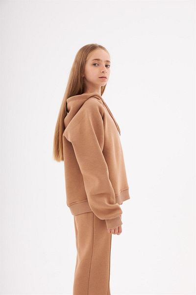 Marka Sensin Kids Girl's Three Thread Raised Sweatshirt Wide Leg Cutout Double Tracksuit Set