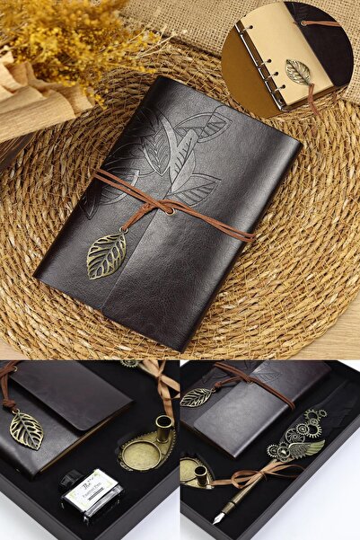 Yu Su Tools Kaligrafi Severler İçin Tüy Kalem ve Defter Seti – Retro Tasarım,...