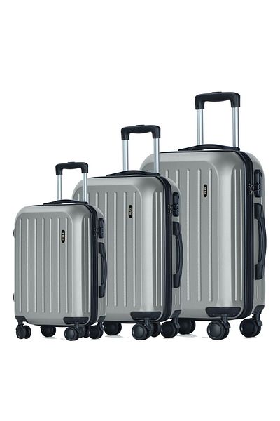 OEM Set 3 Trolere, 36L, 70L si 100L, Incuietoare cu cifru, 4 roti cu rotatie 360°
