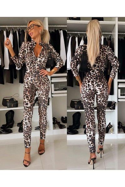 Şair Women's Long Sleeve Beltless Knitted Crepe Jumpsuit