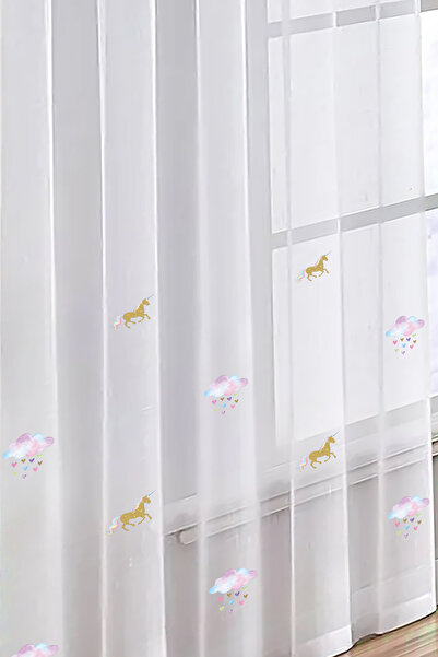 artwork UNİCORN DESENLİ ÇOCUK ODASI TÜL PERDE