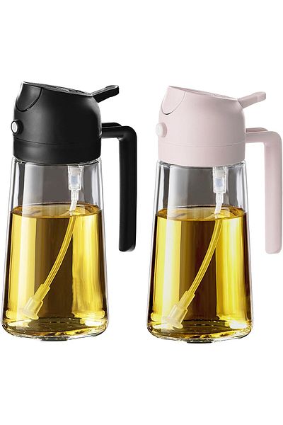 Generic 470ml Olive Oil Spray Bottle for Kitchen Gadgets - 2 in 1 Olive Oil Dispenser Bottle and