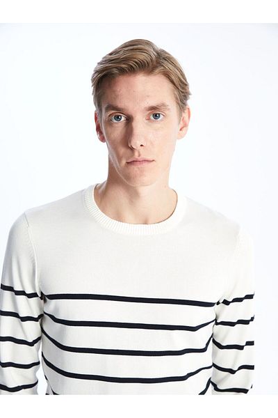 LC Waikiki Southblue Crew Neck Men's Knitwear Sweater