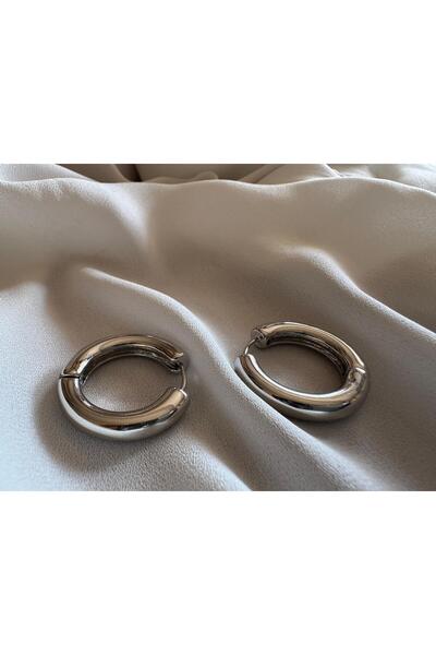 RİSE Silver hoop earrings