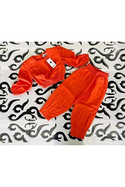 Marka Sensin Kids Girl's Long Sleeve Padded Blouse Trousers 2-Piece Set