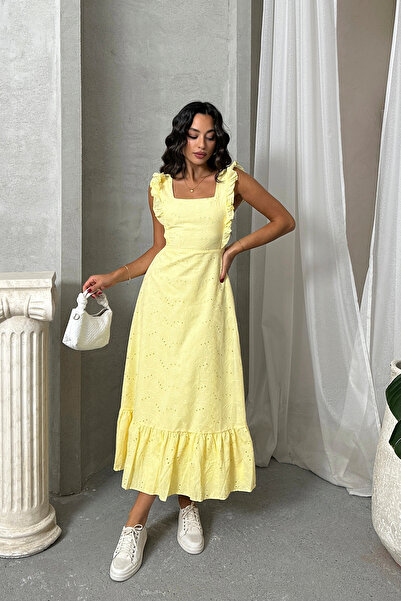 ASEDE DETALIE ȘANȚULUI SPATE DESIGN SPECIAL GÂTUL PĂTRAT CU CUREA CĂPTUȘITĂ 1...