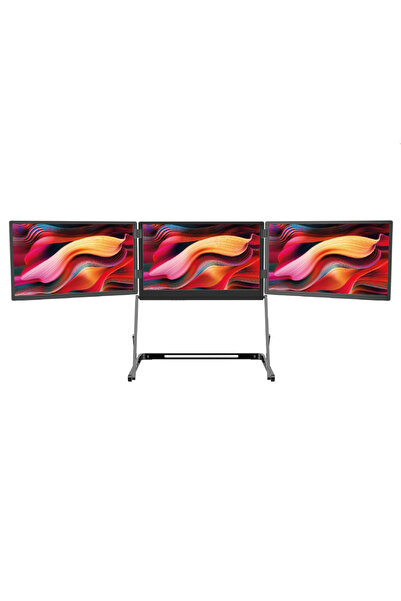 Trimonitör 15.6″ Üçlü Trimonitör (Stantlı)