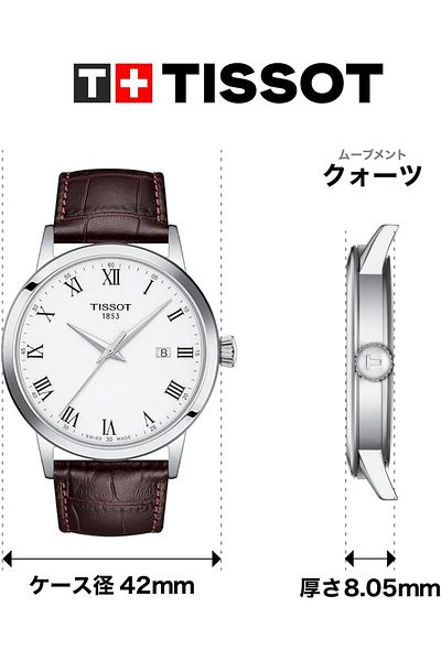 TISSOT Mens Classic Dream Stainless Steel Dress Watch