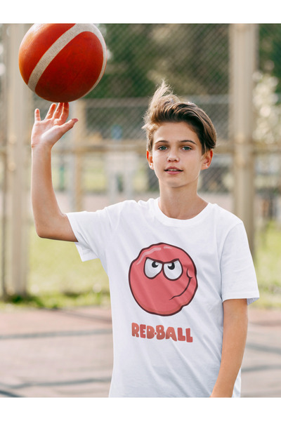 SEVBANO Детска тениска унисекс с щампа Redball (1-12 години)