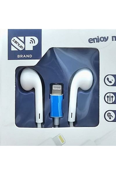 SP Wired Bluetooth iPhone Earphones - White SP