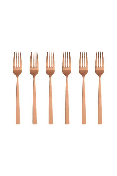 ASTERA Porland Quantum Matte Copper Dessert Fork 6 Pcs