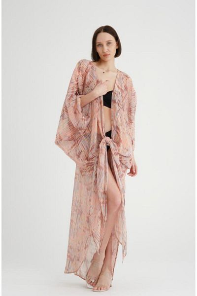 MODAGK Helen Tulle Long Pareo Kimono Kaftan Beach Wear / Kimono