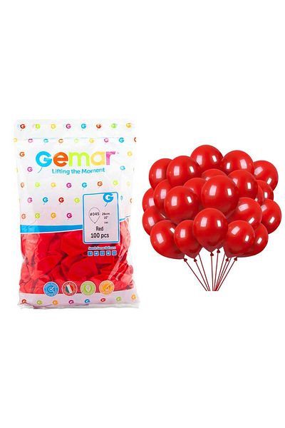 Art Tone Gemar Balloon G90 045 Red 26 cm Pack of 100