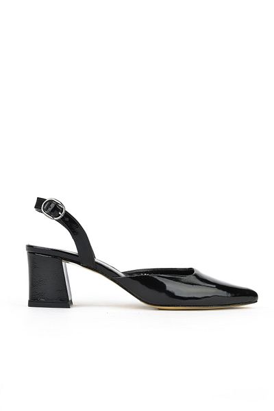 Ziya , Women's Genuine Leather Heeled Shoes 1511030Z2555 Black